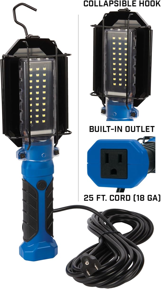 Performance Tool W2237 25' 18GA 1, 000 lumen 120V LED Drop Light - Image 3
