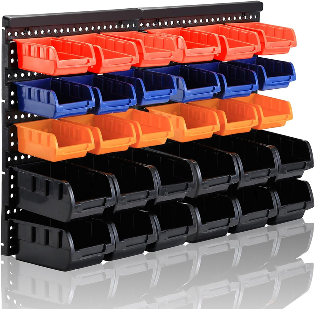 mulsame wall mounted storage bins parts rack 4, main product view