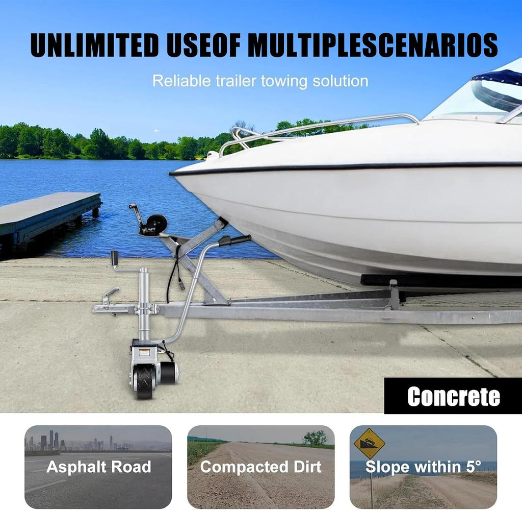 Electric Trailer Dolly for Moving Trailers, Caravans, and Boats - Heavy-Duty Trailer Mover and Jack