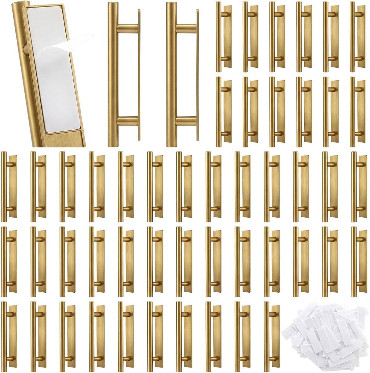 barydat 50 pack self stick push pull helper, main product view