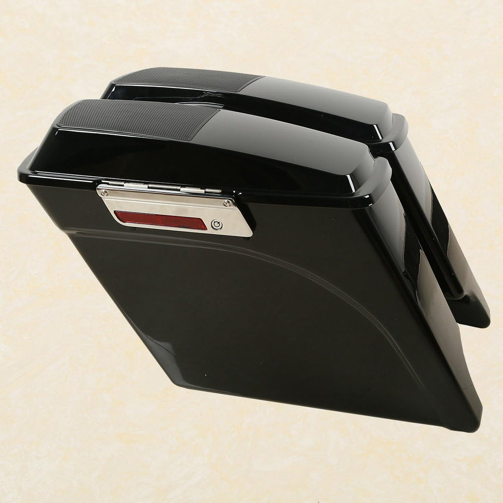 XFMT 5" Stretched Saddlebags Extended Saddle Bags W/ 6x9 Speaker Llids