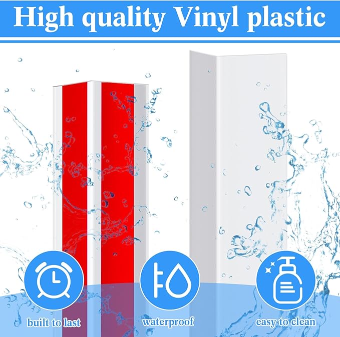 Sasylvia 10 Pcs Wall Corner Protector Guards, 1-1/8 x 36 Inches Self Adhesive - Image 3