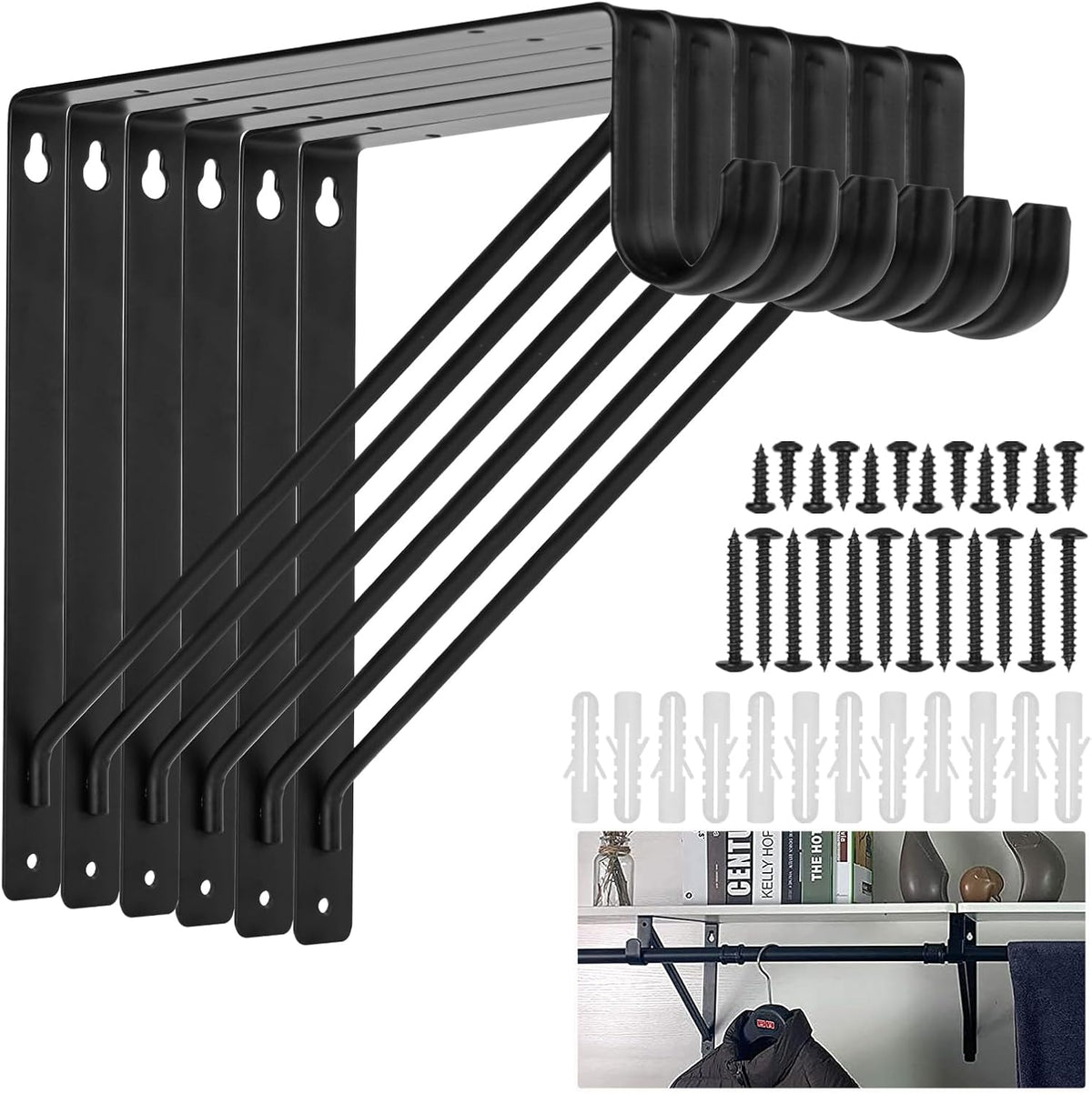 closet shelf & rod brackets, 11x11 closet brackets, main product view
