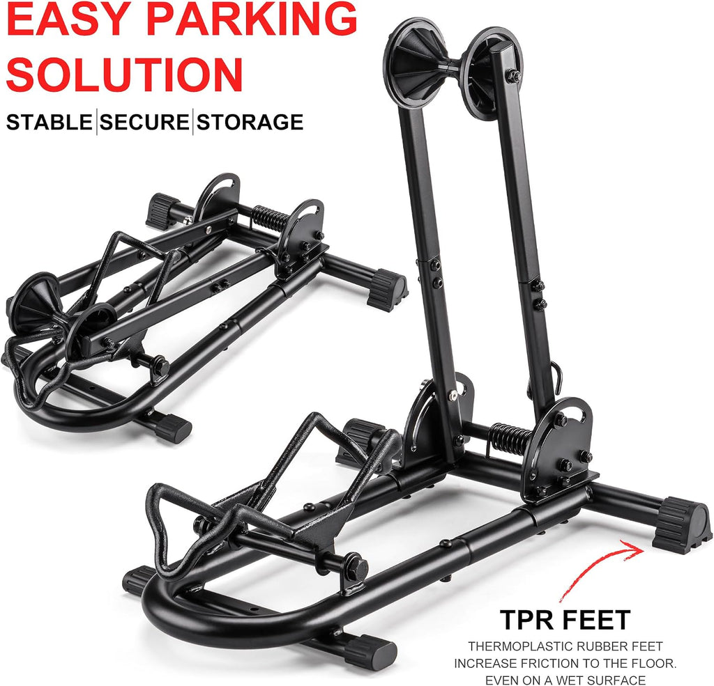 indoor bike floor stand - bike stand rack, close-up detail