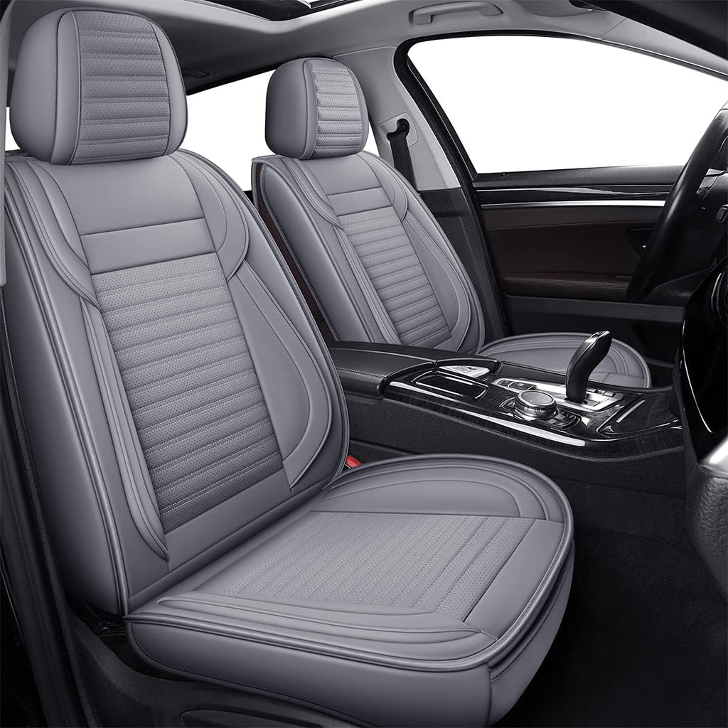 LINGVIDO Car Seat Covers, Breathable and Waterproof Faux Leather Automotive
