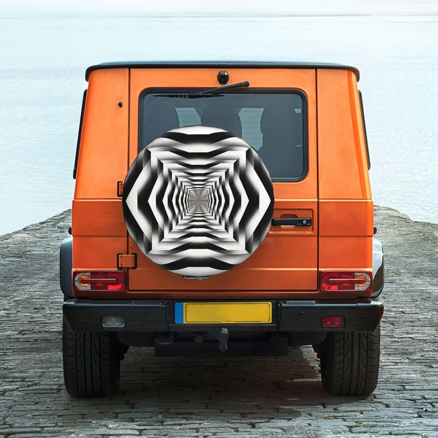 Abstract Dizziness Corridor Print Universal Spare Tire Cover for RV, Jeep | Wheel Protector Fits Rv, Trailer, Jeep, Shield Tires From Sun, Dirt And Rain For Outdoor Storage