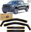 Nilight in Channel Rain Guards for Chevrolet Silverado 1500 Crew Cab/GMC Sierra by Nilight