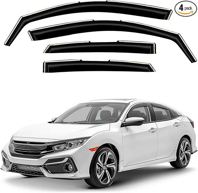 Window Deflectors Smoke Tinted In-Channel Side Window Vent Visor Deflectors by Unknown