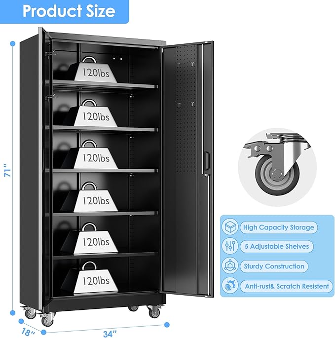 Metal Garage Storage Cabinet - Image 3