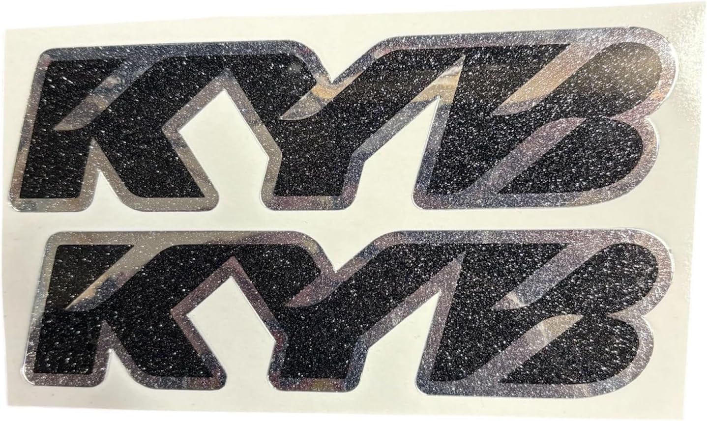 KYB Fork Stickers for emotos Chrome Apollo Silver