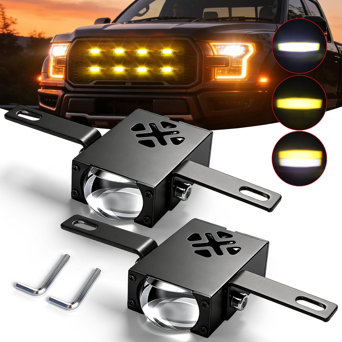 super slim led grille driving lights - 0.8, view 9