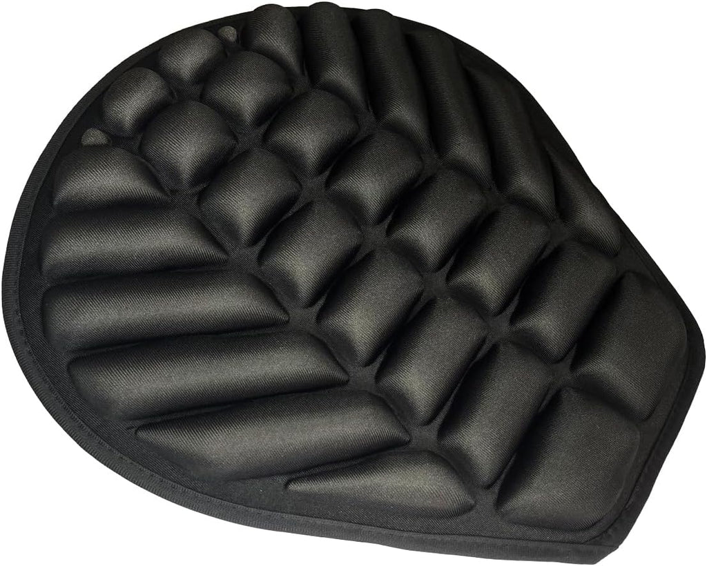 Universal Motorcycle Sunscreen Seat Pad,Black Breathable Decompression Seat Pad,3D Shock Absorption and Butt Protective, Comfortable seat cushion for Long-Distance Riding