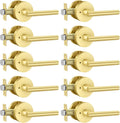 haidms 10 packs gold door handles interior, brushed, main product view
