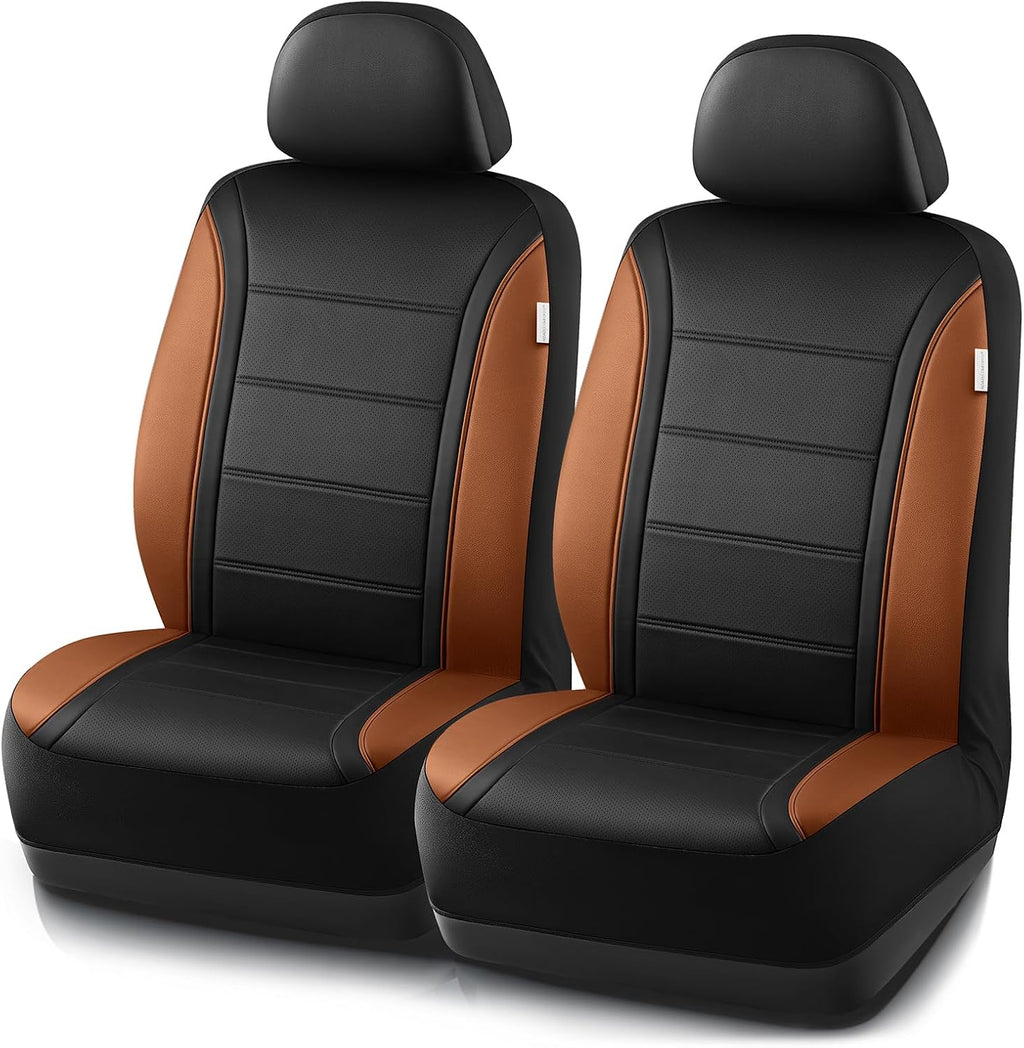 Road Comforts Leather Seat Covers, Breathable Car Seat Covers Front Seat