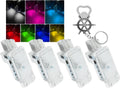 7-Color Car Door Welcome Light Compatible with Audi Car Accessories Auto Sensing Ambient Lighting Puddle Light Lamps, 4 PCS