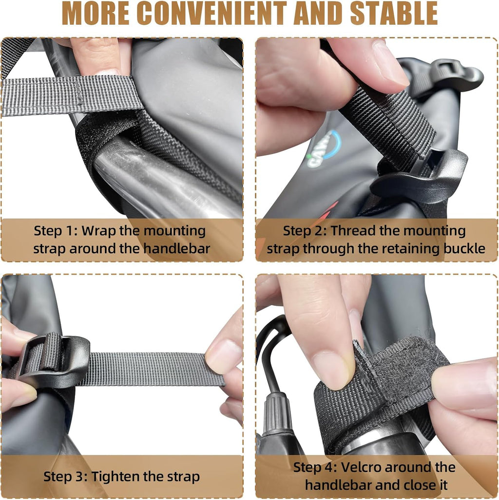 Upgrade Motorcycle Handlebar Bag, Universal Waterproof Motorcycle Tool Bag, Bicycle Front Storage Bag Fit for SURRON LIGHT BEE X, S X160, X260, Talaria Sting Segway Electric Dirt Bike