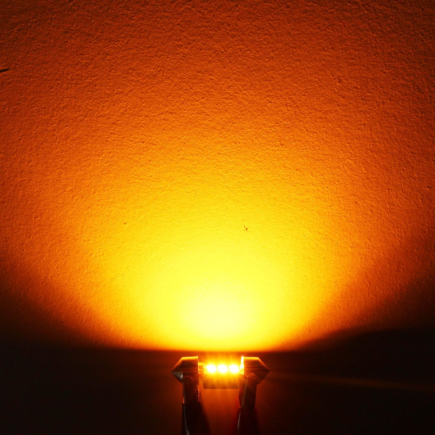 PHINLION DE3175 Amber Yellow LED Light Bulbs, Super Bright Festoon 31mm DE 3175 3021 3022 Miniature LED Bulb for Car Interior Door Map Dome Reading Trunk Step Courtesy Light, Pack of 4