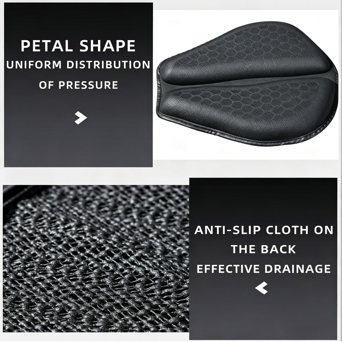 Motorcycle Seat Cushion for Can-Am Spyder RT 2010–2026,3D-Honeycomb Structure Shake Rider Cushion TPE Shock Absorption and Breathable for Long Rides