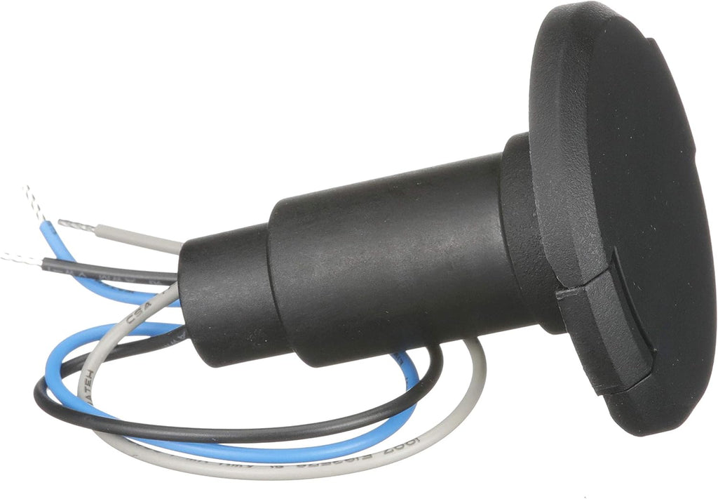 Attwood 910R3PB-7 LightArmor Plug-in Light Base, for Attwood Pole Lights, 3-Pin, Round, Composite Black, Low-Profile