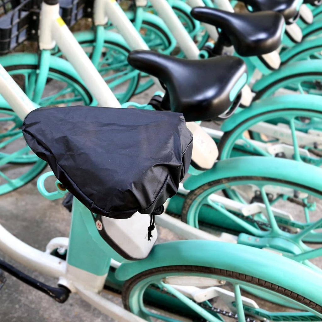 Waterproof Bike Seat Cover with Drawstring Resistant Accessories Bicycle Saddle Rain Dust Cover Cushion Protector