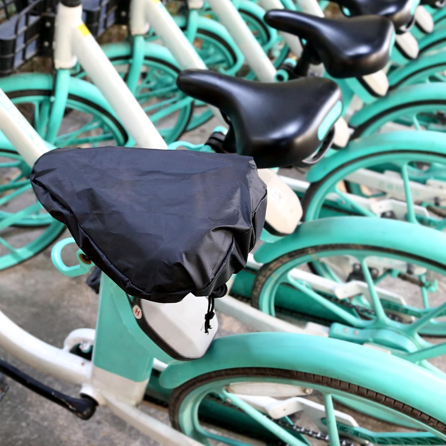 Waterproof Bike Seat Cover with Drawstring Resistant Accessories Bicycle Saddle Rain Dust Cover Cushion Protector