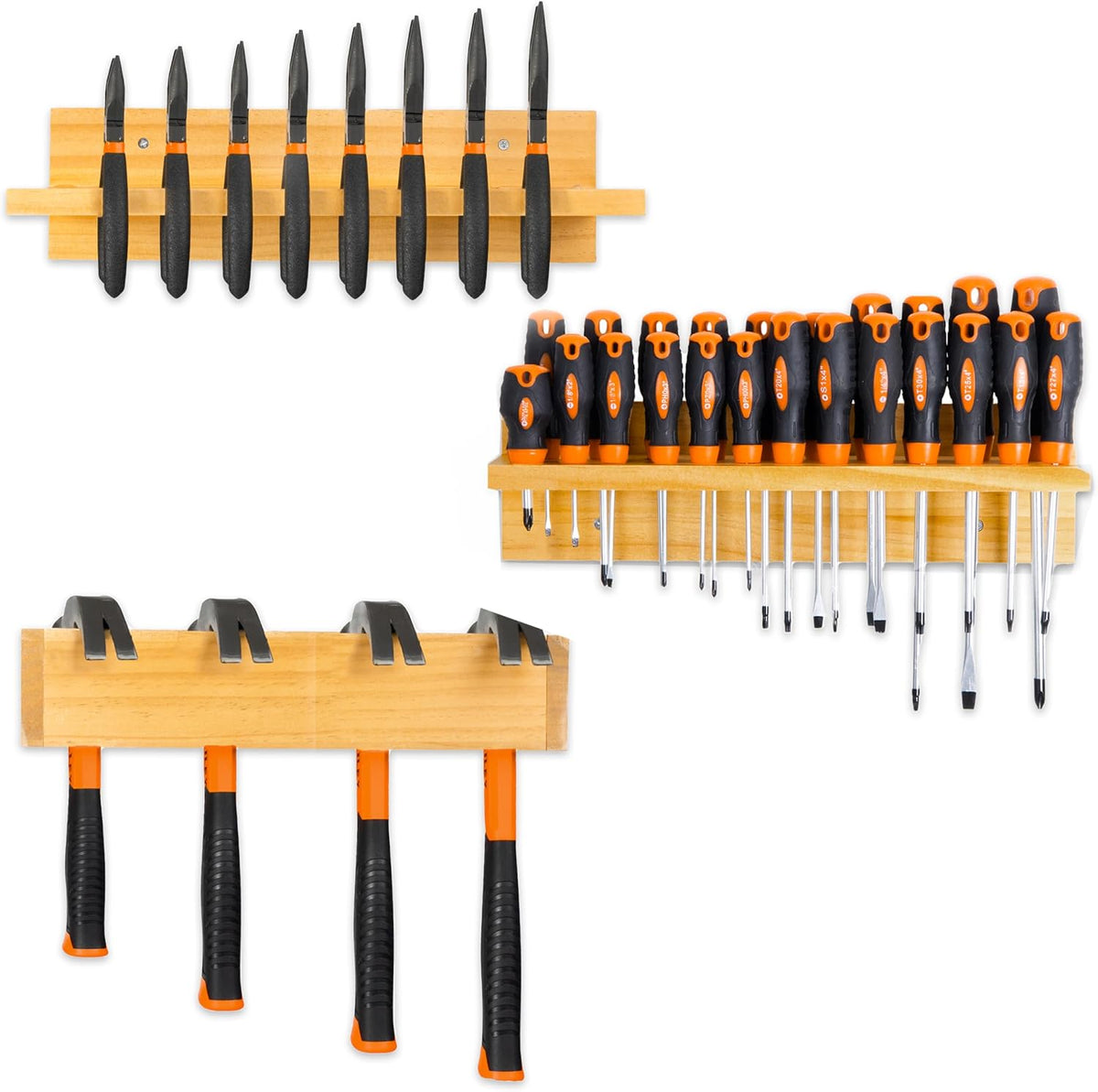 Screwdriver Organizer, Hammer Holder and Pliers Rack