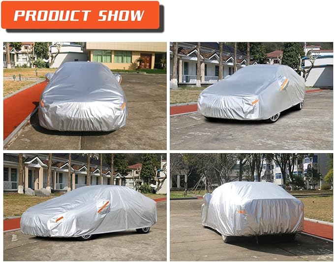 Kayme Car Covers for Automobiles Waterproof All Weather Sun Uv Rain Protection - Image 5