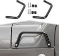 Hood Grab Handles Fit for Jeep Wrangler JL JLU 2018-2026+ / Gladiator JT 2018-2025, 2PCS Black Exterior Hood Corner Grab Bar Kit, Off-Road Exterior Accessories, Direct Fit, Upgrade Your Vehicle