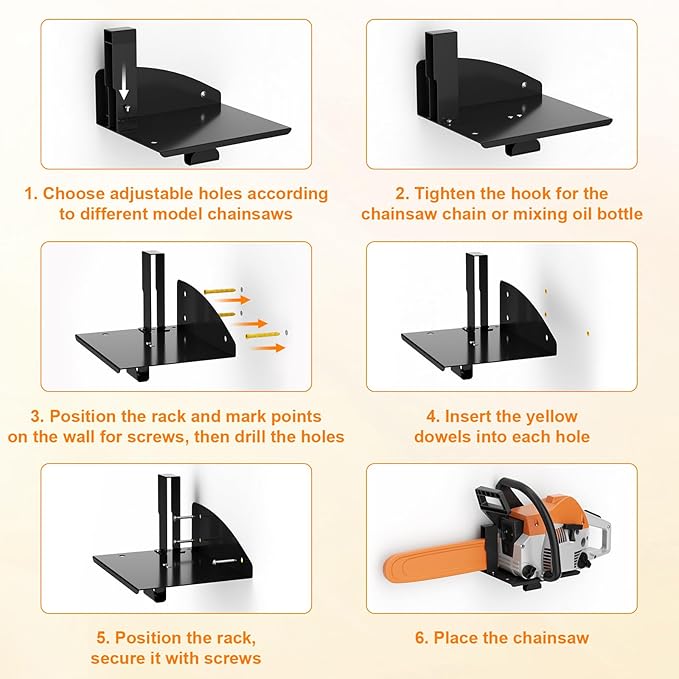 Chainsaw Holder, Chainsaw Wall Mount Compatible - Image 7