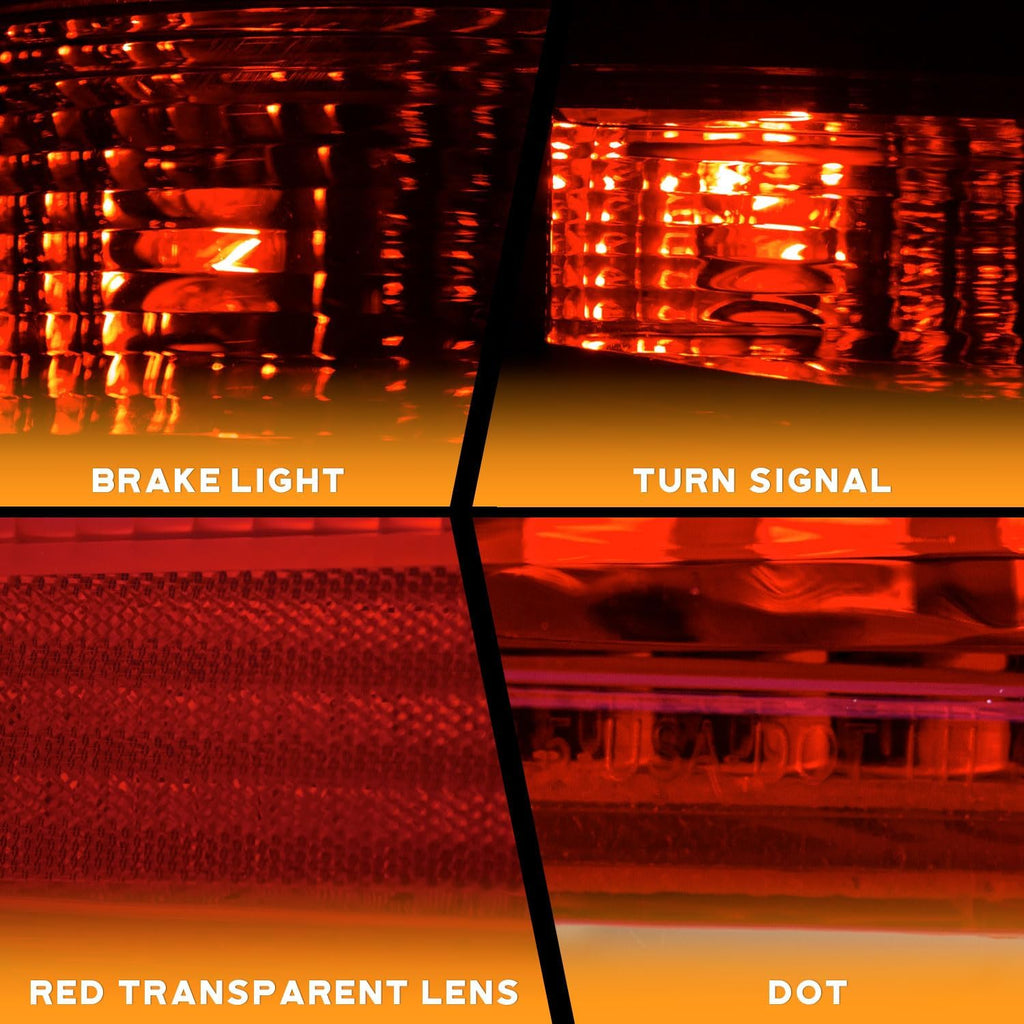 WEELMOTO Rear Brake Tail Light Assembly for 2005 Honda Accord only Left +Driver Side
