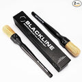 Blackline Car Care Boar Hair Brushes- Luxury Car Detailing Brush Set by BlacklineCarCare
