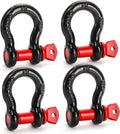 Bekith 4 Pack 5/8" D Ring Shackle 3.25 Ton (7165 Lbs) Capacity with 3/4" Pin Heavy Duty Shackles for Tow Strap, Winch, Off-Road Truck Vehicle Recovery