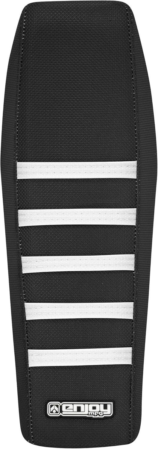 Enjoy Mfg USA-Made Gripper Seat Cover - Compatible with Razor SX500 Dirt Rocket_#629 (All Black with White Ribs)
