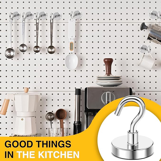 DIYMAG Magnetic Hooks, 118 LB Heavy Duty Strong Magnet - Image 5