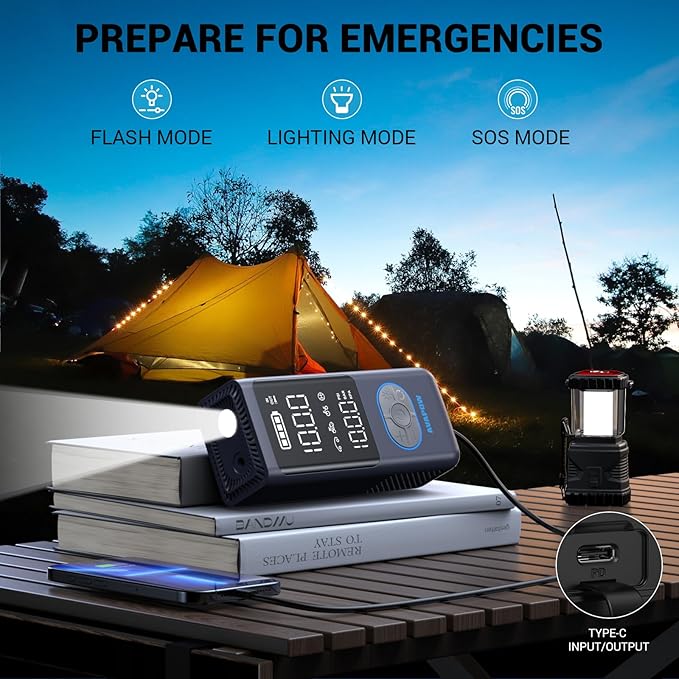 AVAPOW AP18 Tire Inflator Portable Air Compressor, 300% Faster 150 PSI Cordless - Image 7