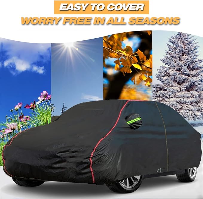 AUQDD 6-Layers PEVA New Material Sedan SUV Full Padded Car Cover Waterproof All - Image 7