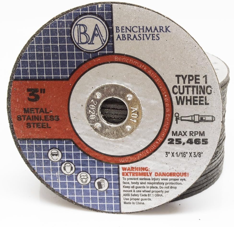 benchmark abrasives 3" type 1 aluminum oxide thin, main product view