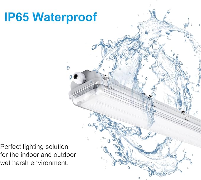 4FT Vapor Tight LED Light Fixture 4200LM 48W, 6500K Bright White IP65 Waterproof - Image 5