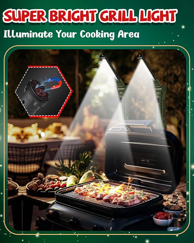 Coquimbo Tool Gifts for Men Him, Rechargeable LED Work Light Grill Light - Image 4