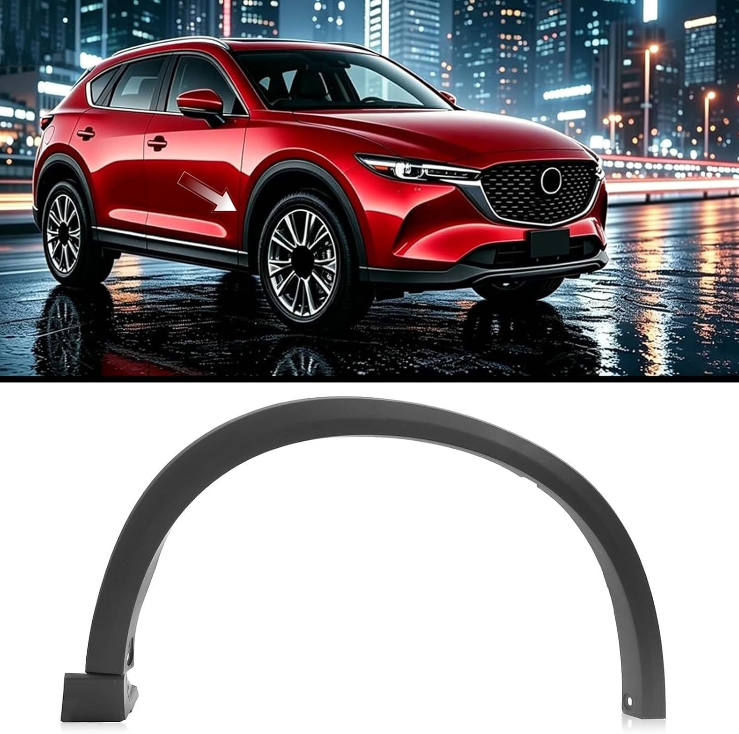 Wheel Flare Molding Trim Fit for Mazda CX-5 CX5 2022 2023 2024 Wheel Cover KPF151W20 (Front Right Passenger Side)