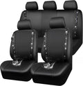car pass leather bling diamond car seat covers, main product view