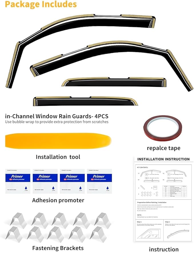 in-Channel Window Rain Guards Fit - Image 9
