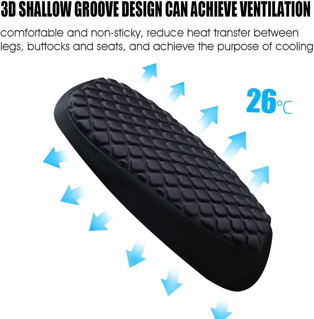 Seat Cushion Motorcycle - Breathable Seat Cushion - 3D Honeycomb Structure Breathable Motorcycle Rear Pad for Long Rides