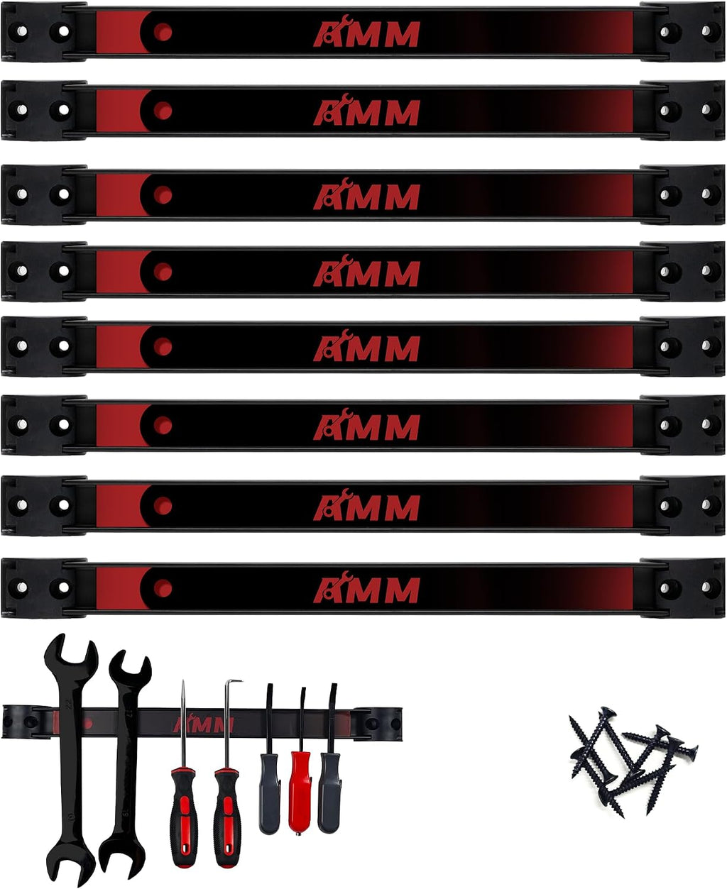 AMM 8PCS Magnetic Tool Holder Strip, Tool Magnet Bar