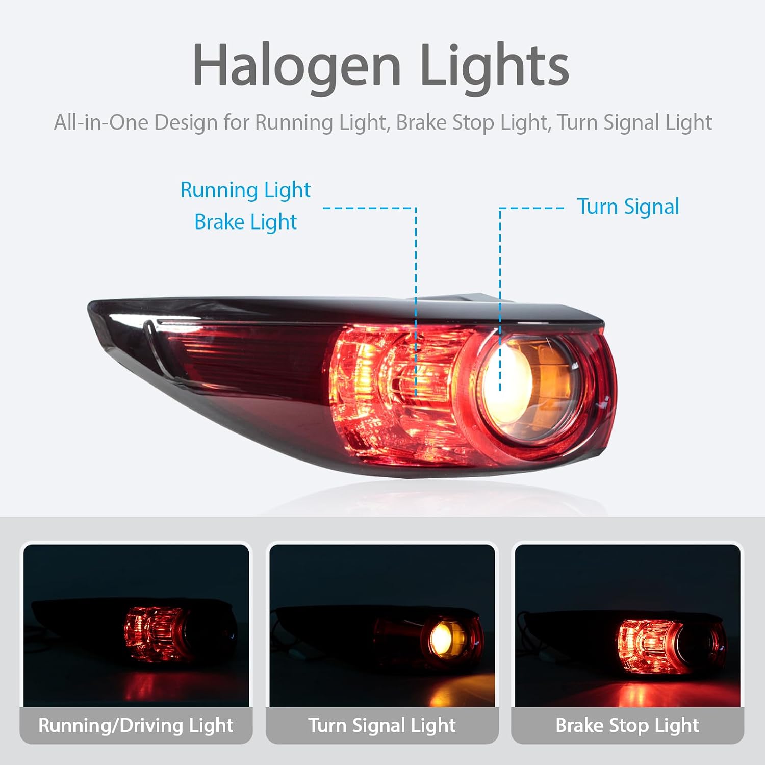 Rear Outer Tail Light Assembly For Mazda CX-5 CX5 2017-2021 Driving Brake Turn Signal Lamp Taillight Left