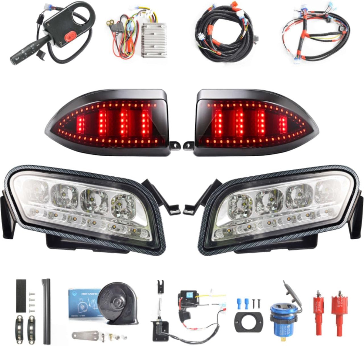 nokins golf cart deluxe led headlight and taillight, main product view