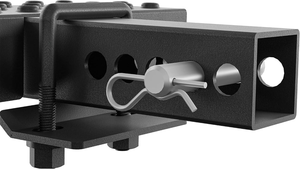 YZONA Tow Hitch Step Trailer for 2" Receivers, 400 lbs Maximum Load, with Pin Clip & U-Bolts Stabilize, Compatible with Pickups Trucks Car SUV Van RV, Anti Slip and Rust Towing Bumper Guard Protector