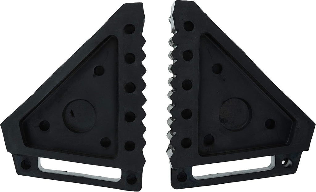 Sunex 1310 10-Ton Medium Height Pin Type Jack Stands, Pair & MAXXHAUL 70472 Solid Rubber Heavy Duty Black Wheel Chock 2-Pack, 8" x 4" x 6"