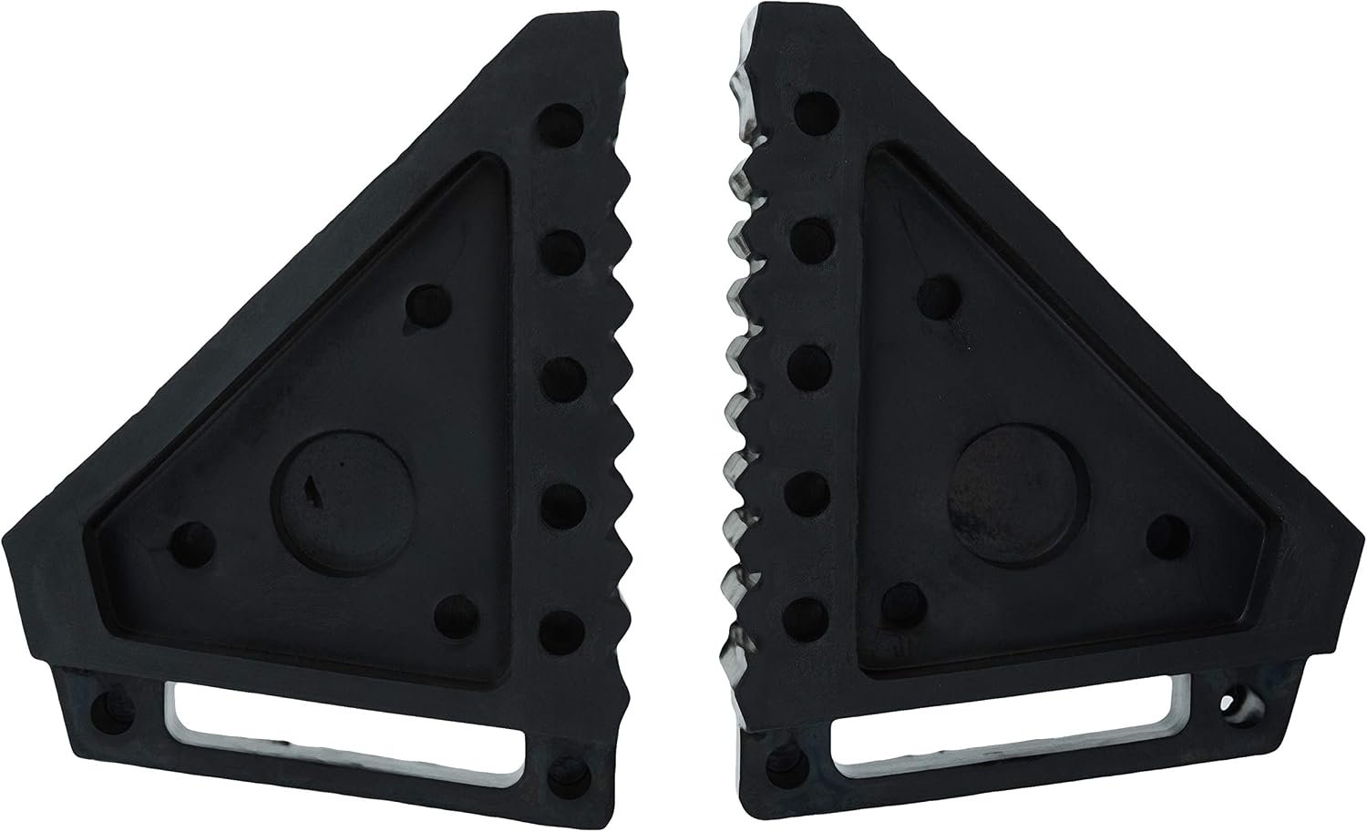 Sunex 1310 10-Ton Medium Height Pin Type Jack Stands, Pair & MAXXHAUL 70472 Solid Rubber Heavy Duty Black Wheel Chock 2-Pack, 8" x 4" x 6"