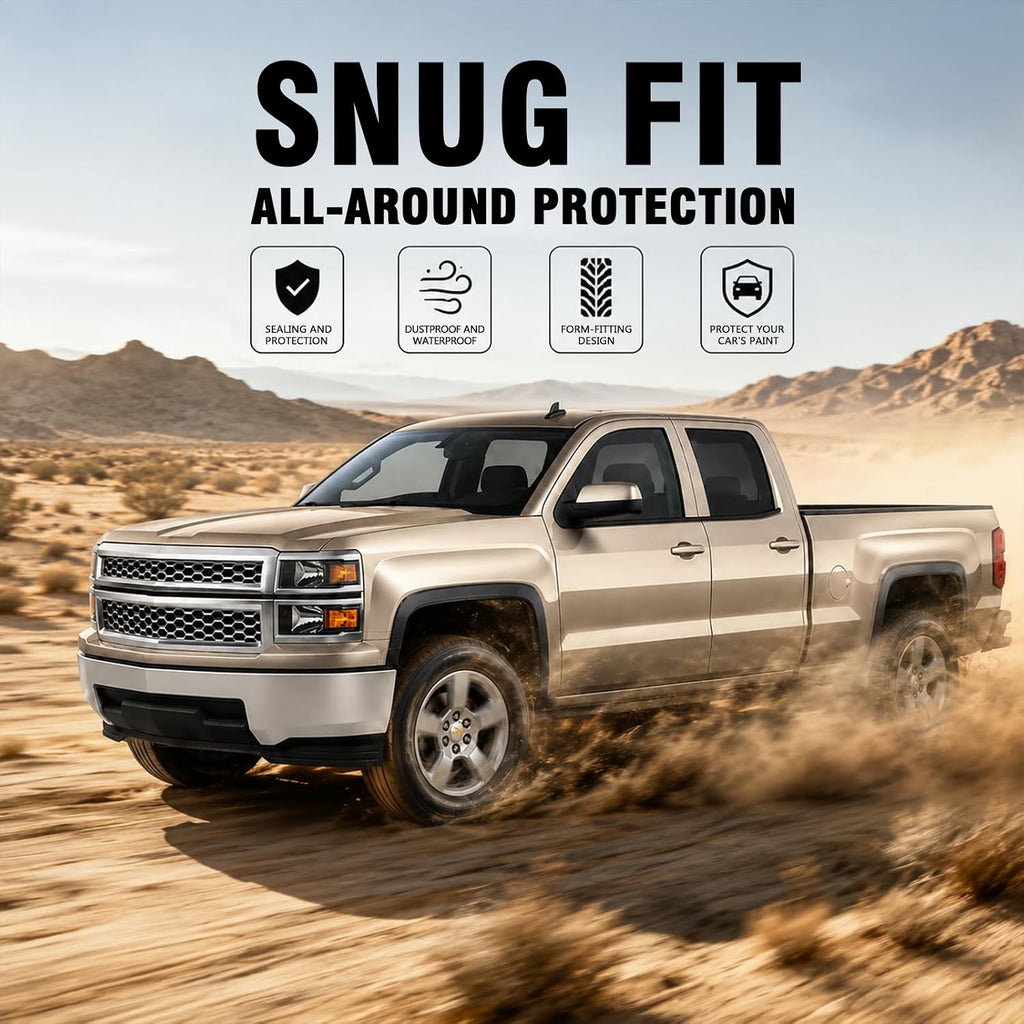 CROSSDESIGN Fender Flare Bed (Not for Dually Models) | Compatible with 2014-2018 Chevy Silverado 1500/2015-2019 Chevy Silverado 2500HD 3500HD(Only Fit Models with Fleetside)